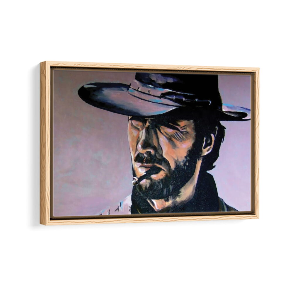 the man with no name framed canvas natural beige