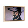 the man with no name framed canvas natural beige