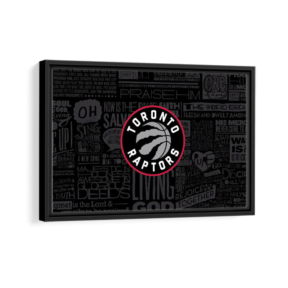 toronto raptors framed canvas black frame
