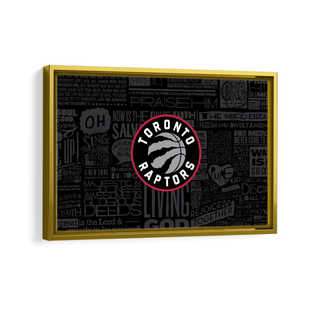 toronto raptors framed canvas gold frame