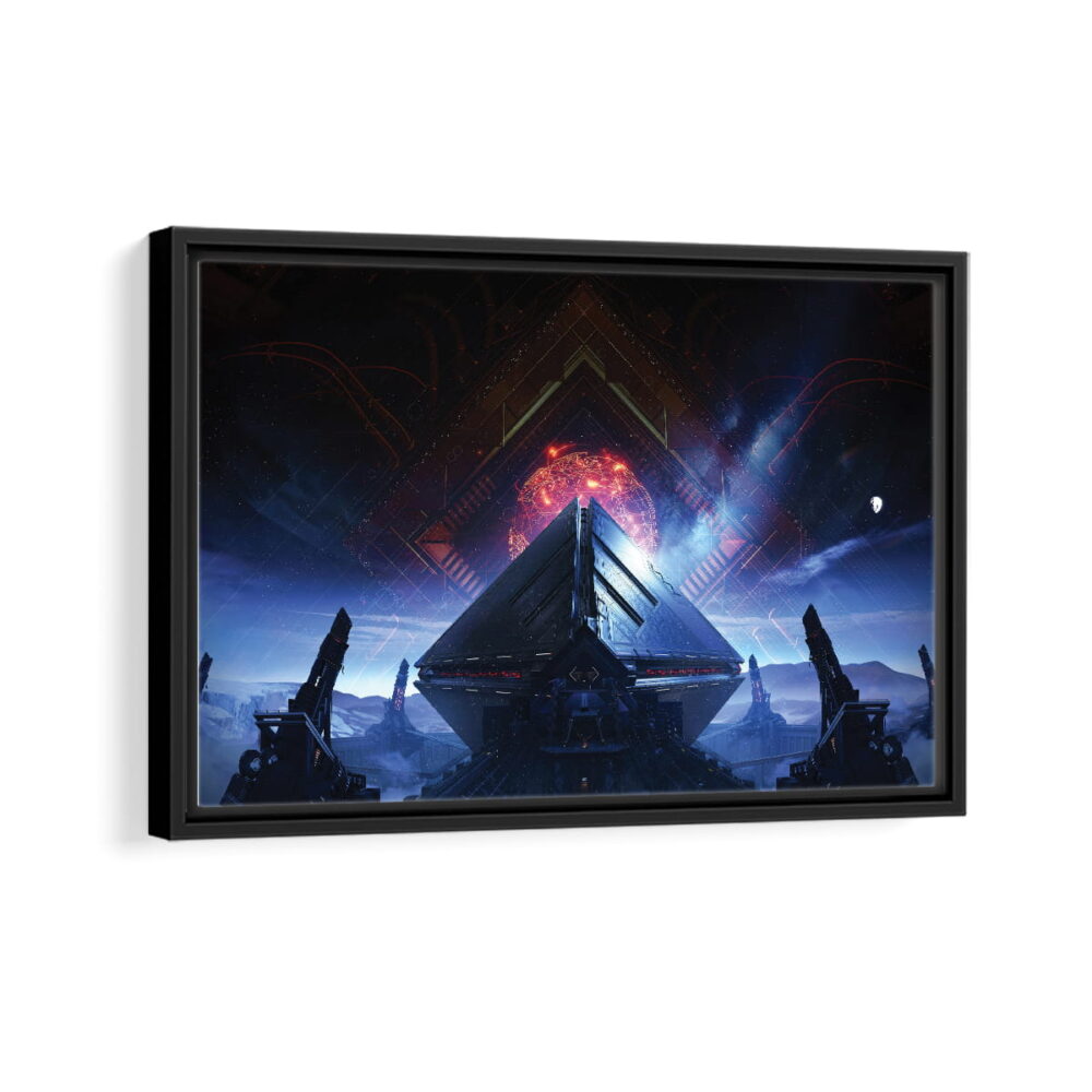 warmind framed canvas black frame