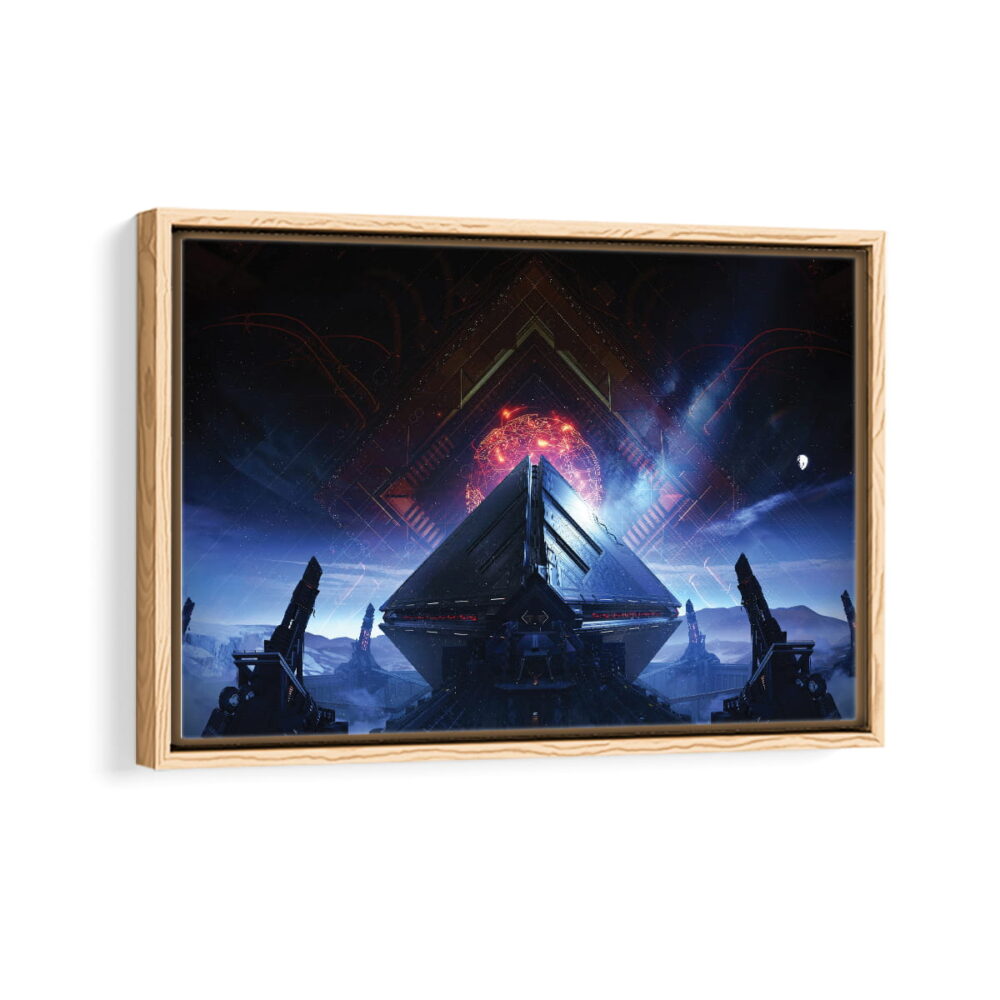 warmind framed canvas natural beige