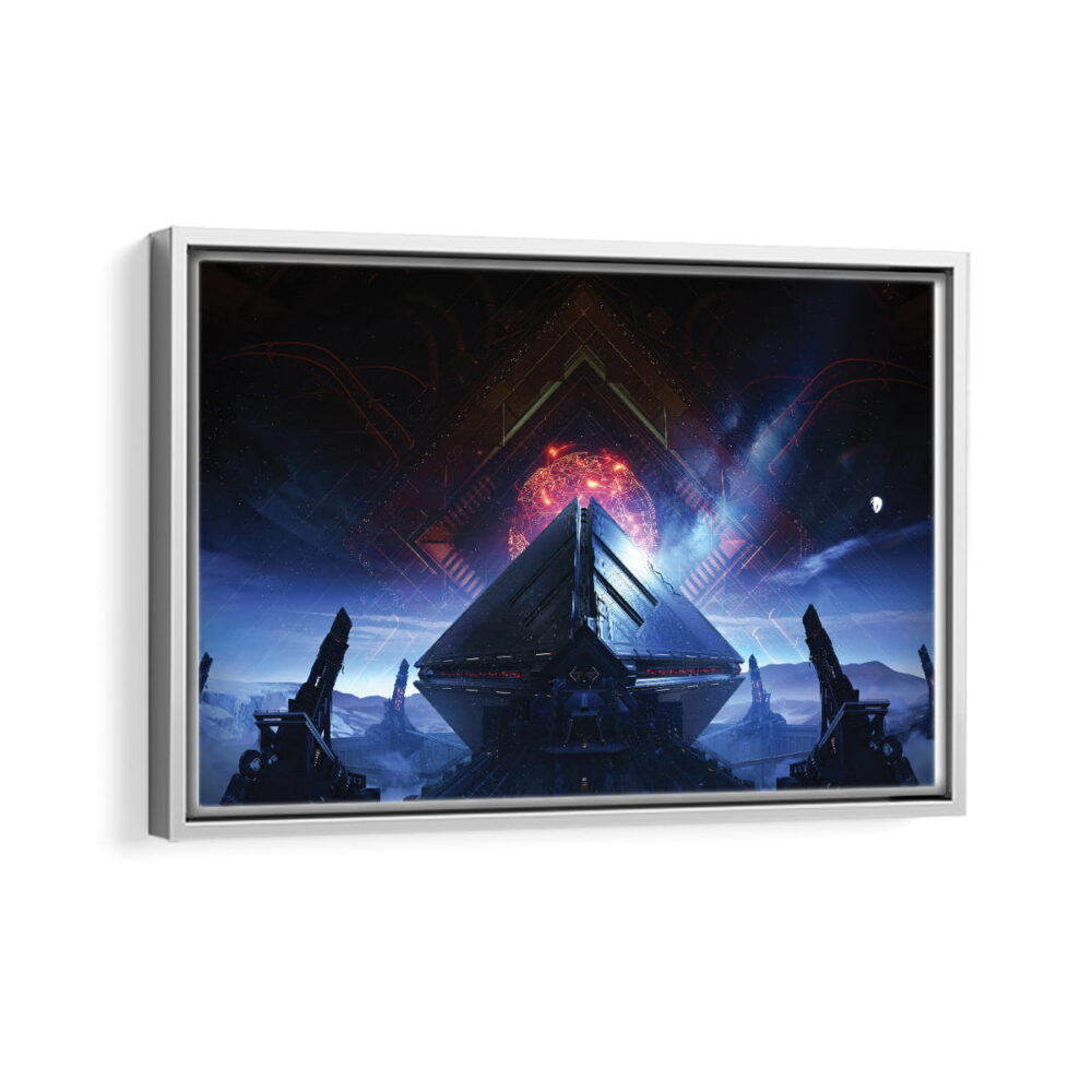 warmind framed canvas white frame
